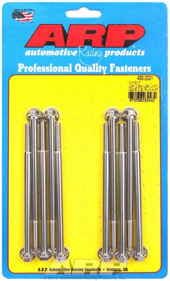 Auto Racing Products Engine Component GM LS S/S Intake Bolt Kit 6pt. 430-2001