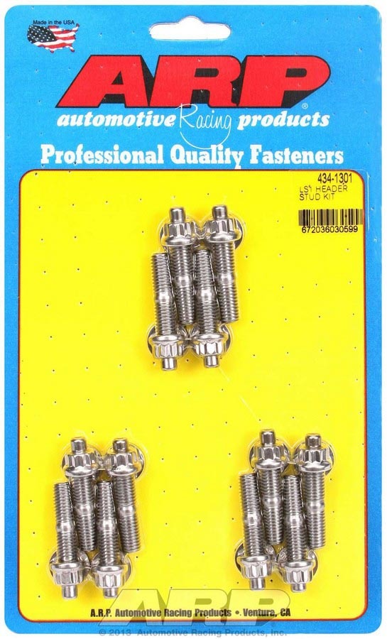 Auto Racing Products Exhaust Header S/S Header Stud Kit - M8 x 1.750in OAL (12) 434-1301