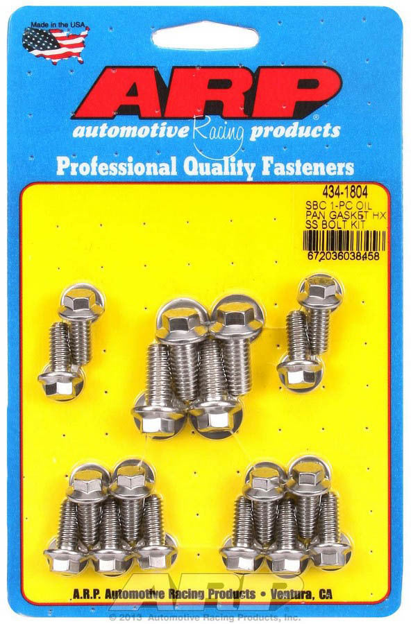 Auto Racing Products Engine Component SBC S/S Oil Pan Bolt Kit 434-1804