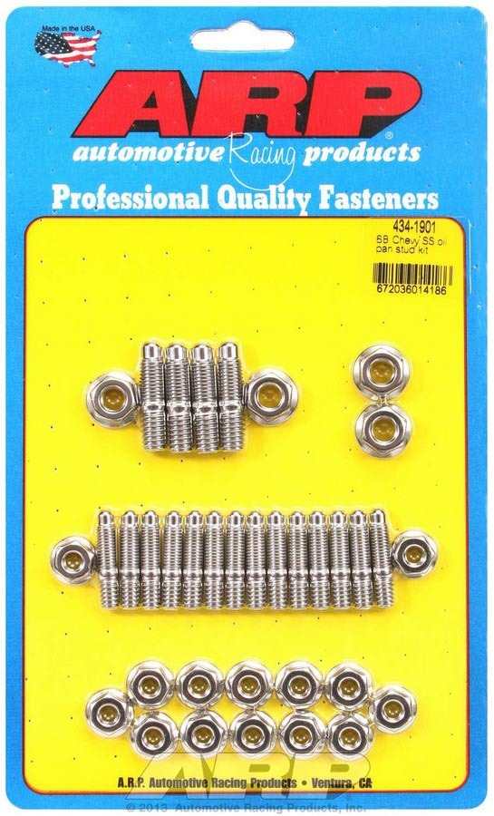 Auto Racing Products Engine Component SBC S/S Oil Pan Stud Kit 434-1901