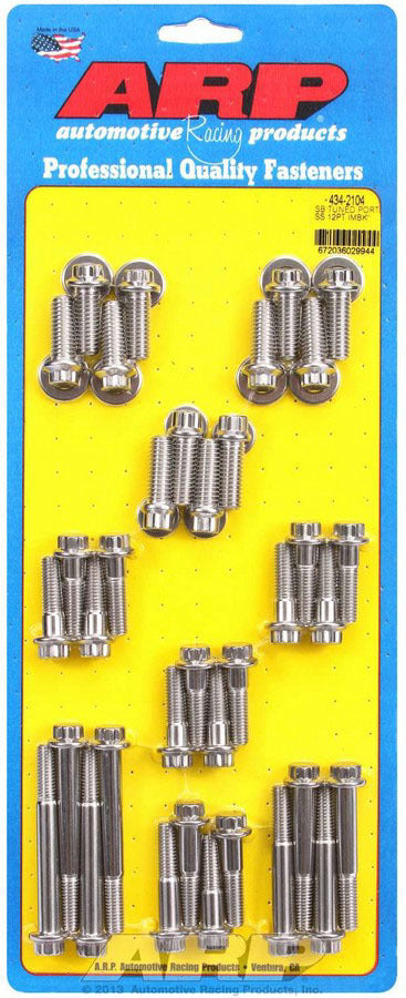 Auto Racing Products Engine Component SBC S/S Intake Bolt Kit 12pt. 434-2104