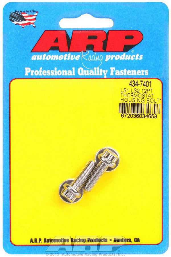 Auto Racing Products Automotive Hardware S/S Thermostat Hsg. Bolt Kit - 12pt. LS1/LS2 434-7401