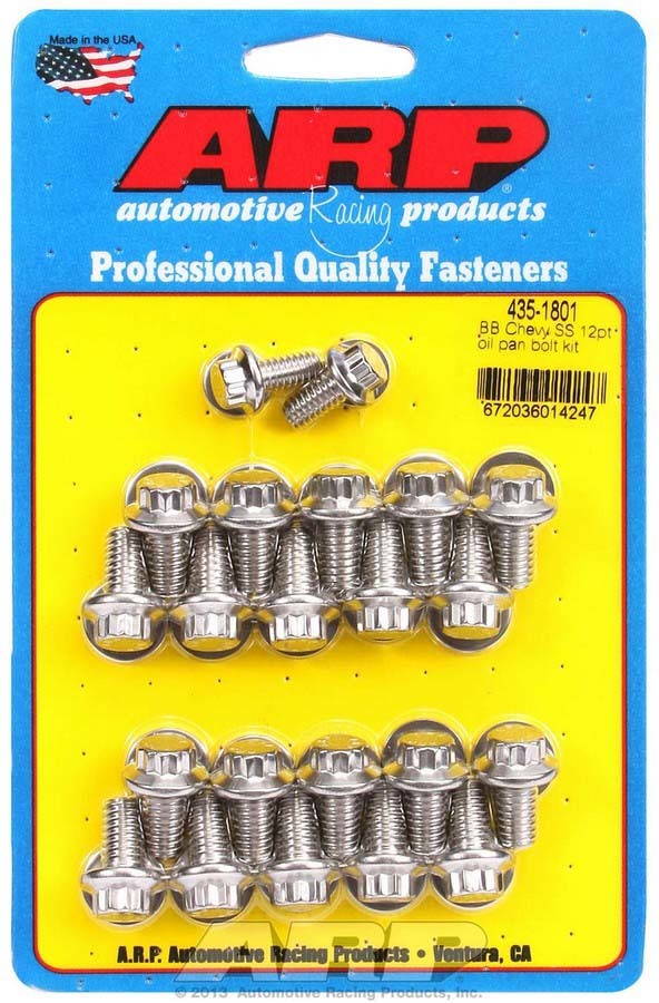 Auto Racing Products Engine Component BBC S/S Oil Pan Bolt Kit 12pt. 435-1801