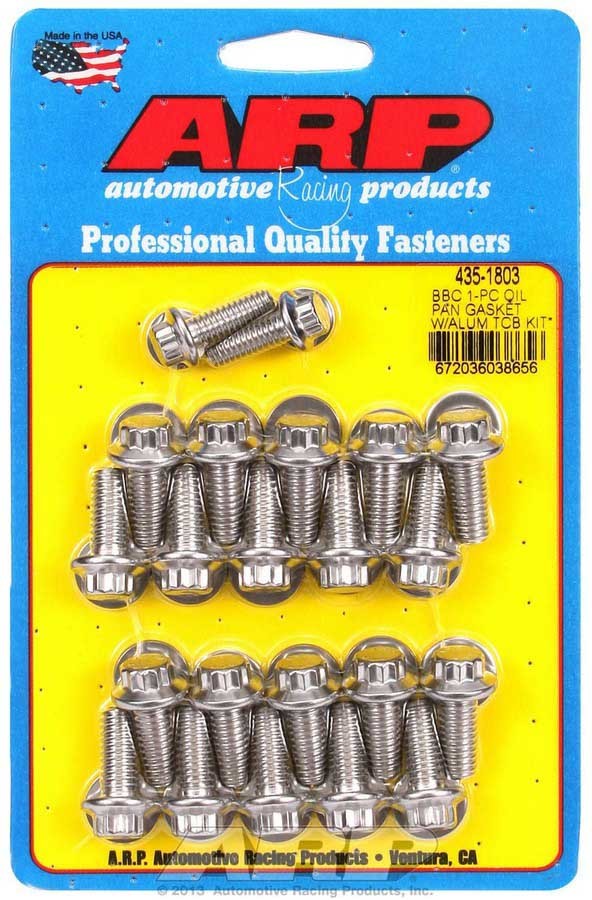 Auto Racing Products Engine Component BBC S/S Oil Pan Bolt Kit 12pt. 435-1803
