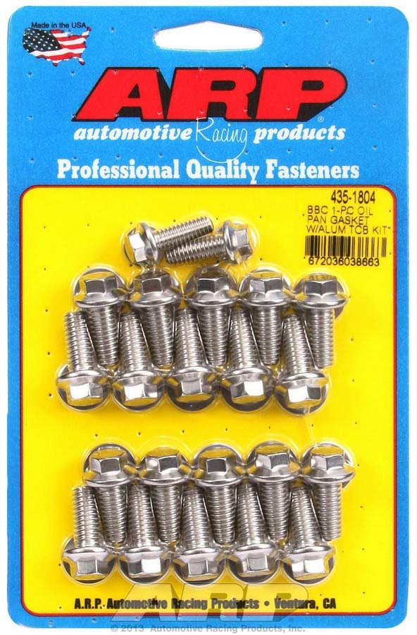 Auto Racing Products Engine Component BBC S/S Oil Pan Bolt Kit 6pt. 435-1804