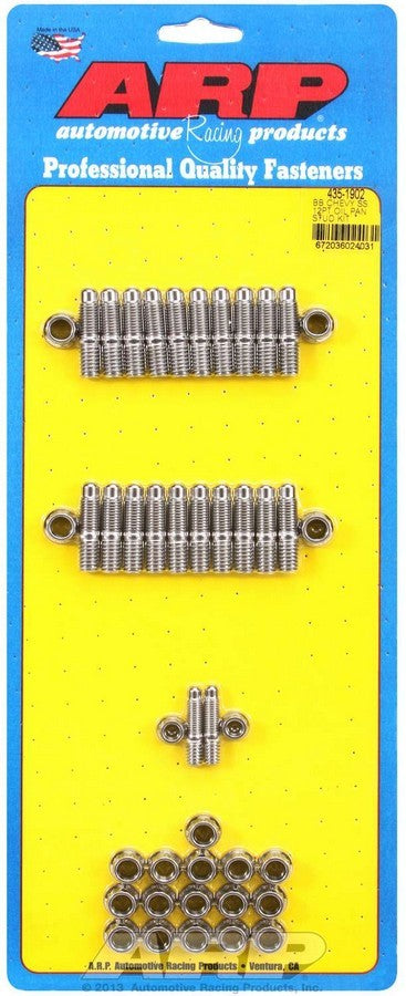 Auto Racing Products Engine Component BBC S/S Oil Pan Stud Kit - 12pt. 435-1902