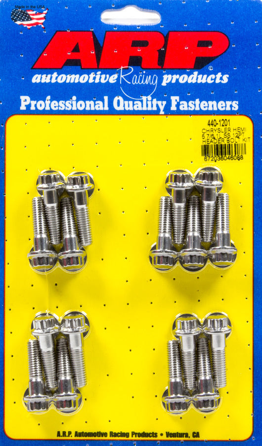 Auto Racing Products Exhaust Header Header Bolt Kit 12pt Mopar 5.7/6.1L Hemi 440-1201