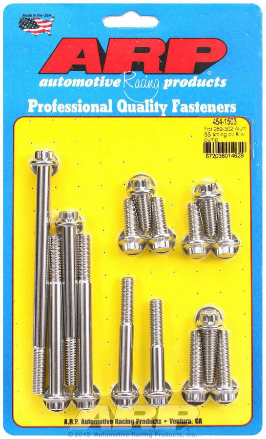 Auto Racing Products Engine Component SBF S/S T/C & W/P Bolt Kit 12pt. 454-1503