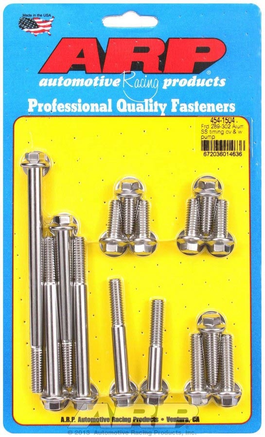 Auto Racing Products Engine Component SBF S/S T/C & W/P Bolt Kit 6pt. 454-1504