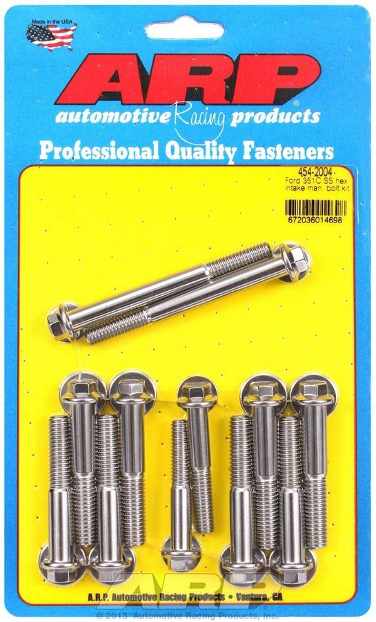 Auto Racing Products Engine Component Ford S/S Intake Bolt Kit 6pt. 454-2004