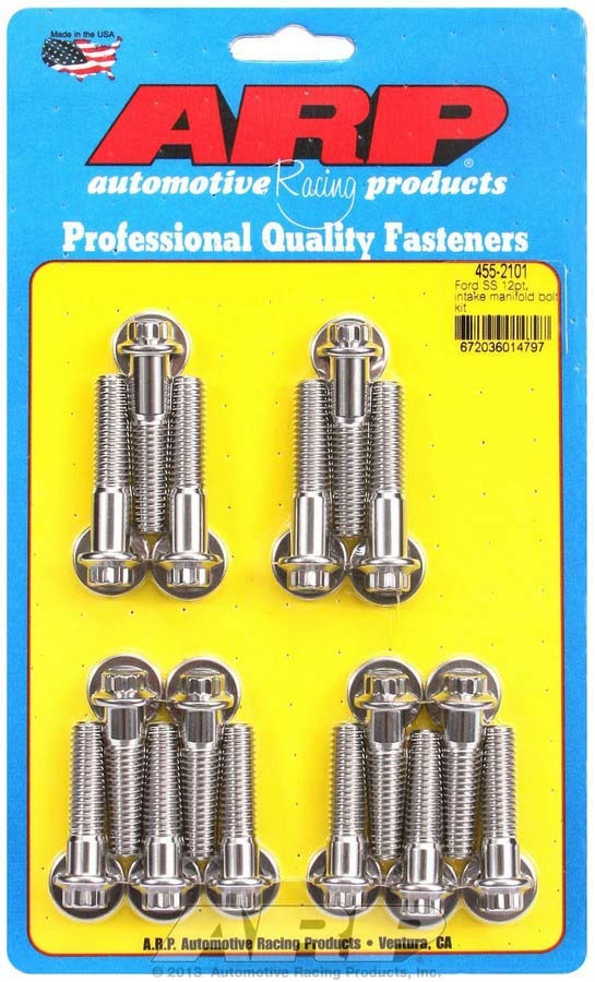 Auto Racing Products Engine Component Ford S/S Intake Bolt Kit 12pt. 455-2101