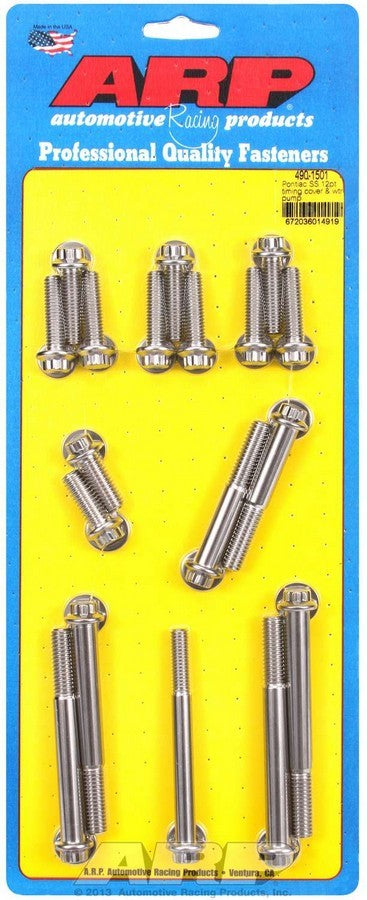 Auto Racing Products Engine Component Pontiac S/S Timing Cover Bolt Kit 12pt. 490-1501