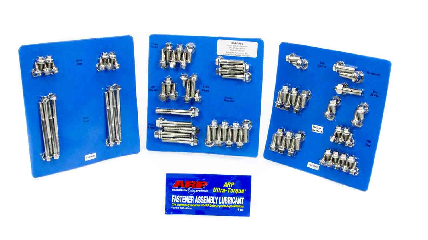 Auto Racing Products Engine Component SBC S/S Complete Engine Fastener Kit 6pt. 534-9602