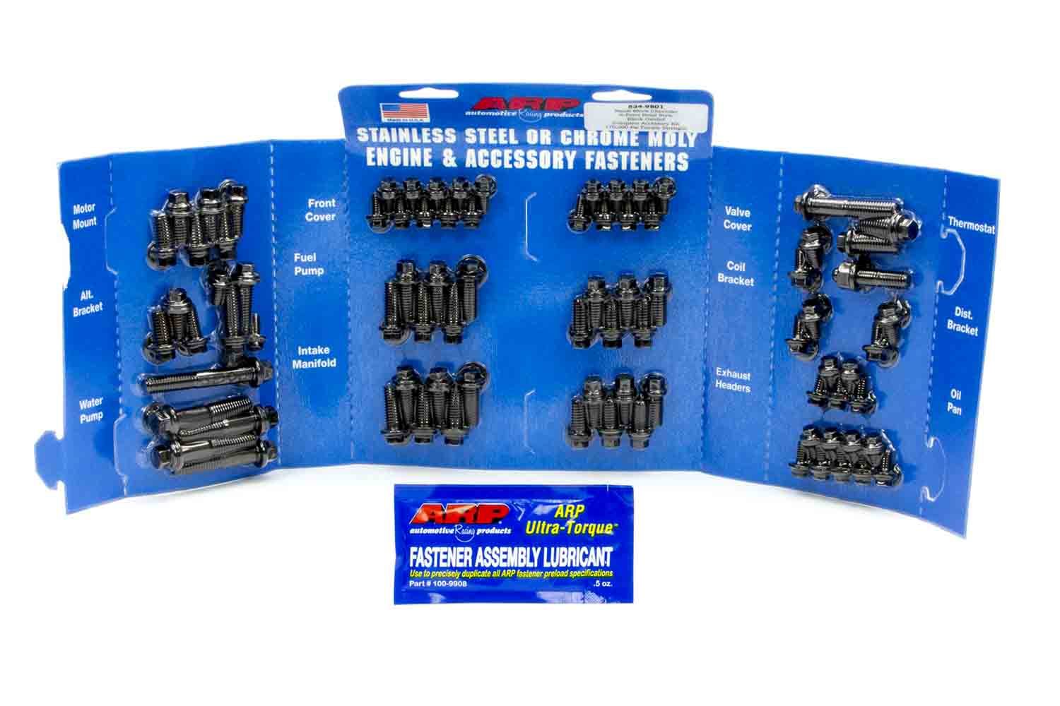 Auto Racing Products Engine Component SBC Complete Engine Fastener Kit 6pt. 534-9801