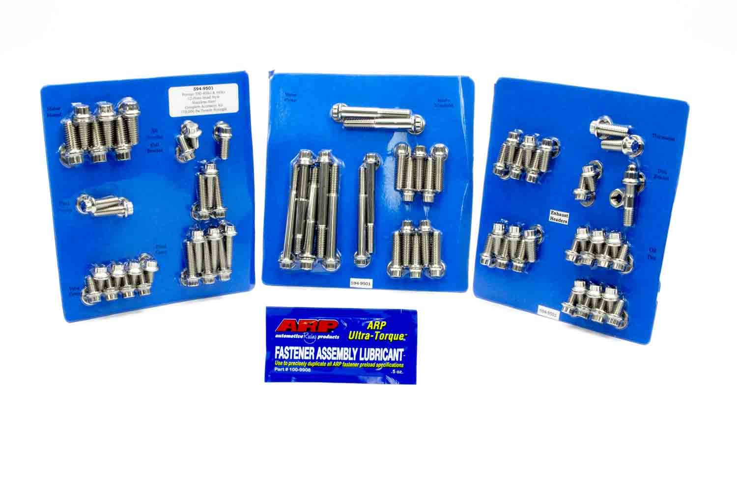 Auto Racing Products Engine Component Pontiac S/S Complete Engine Fastener Kit 12pt 594-9501