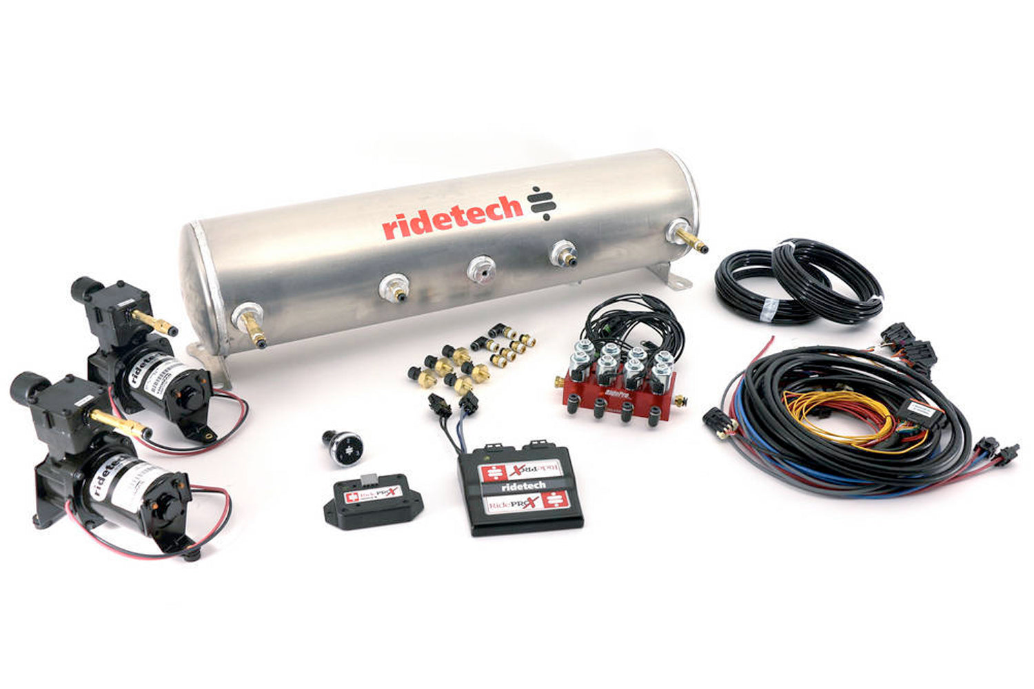 Ridetech 30534100 Ridepro E5 5 Gallon Dual Compressor 1/4in Valves