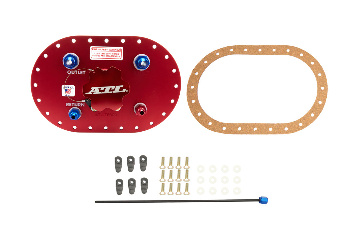 ATL Fuel Cells Fill Plate Alum. w/Flap Valve -8an Fitting PT-BG-032