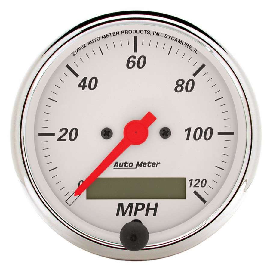 AutoMeter Speedometer Gauge Arctic White 3-1/8in 120 MPH Speedometer 1388
