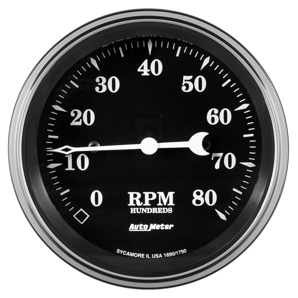 AutoMeter Interior Accessory 3-3/8 Tachometer 8000 RPM Old Tyme In-Dash 1790
