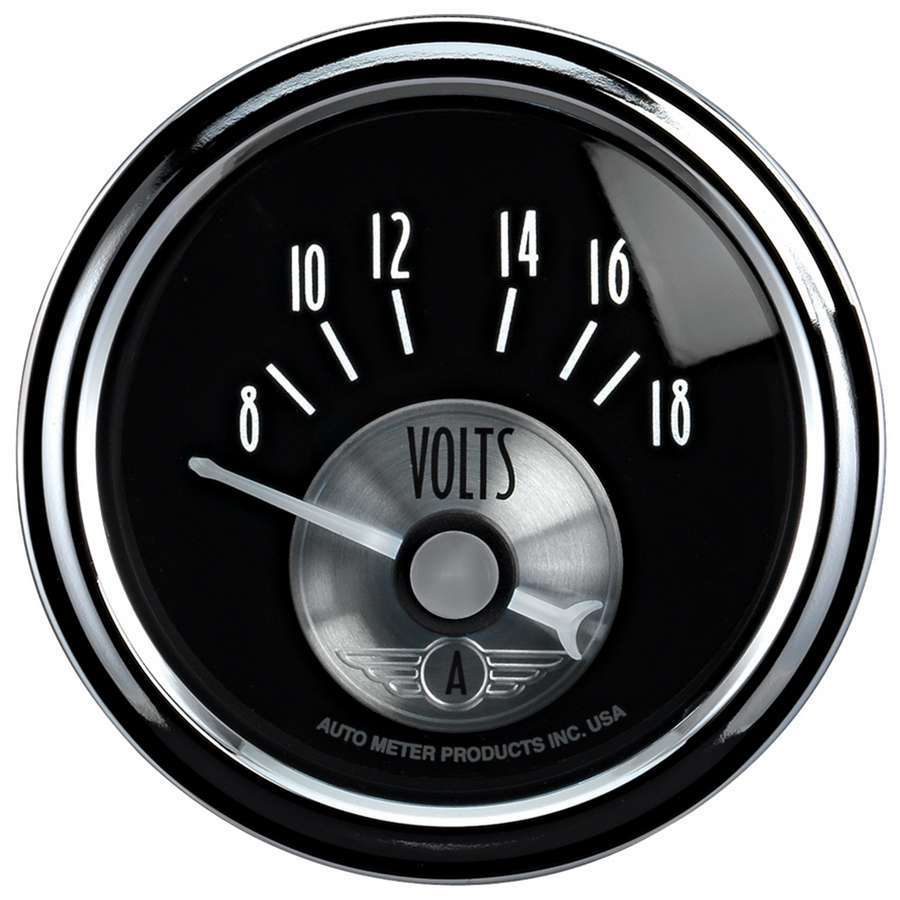AutoMeter Voltmeter Gauge 2-1/16 Voltmeter 8-18V Prestige Black Series 2093