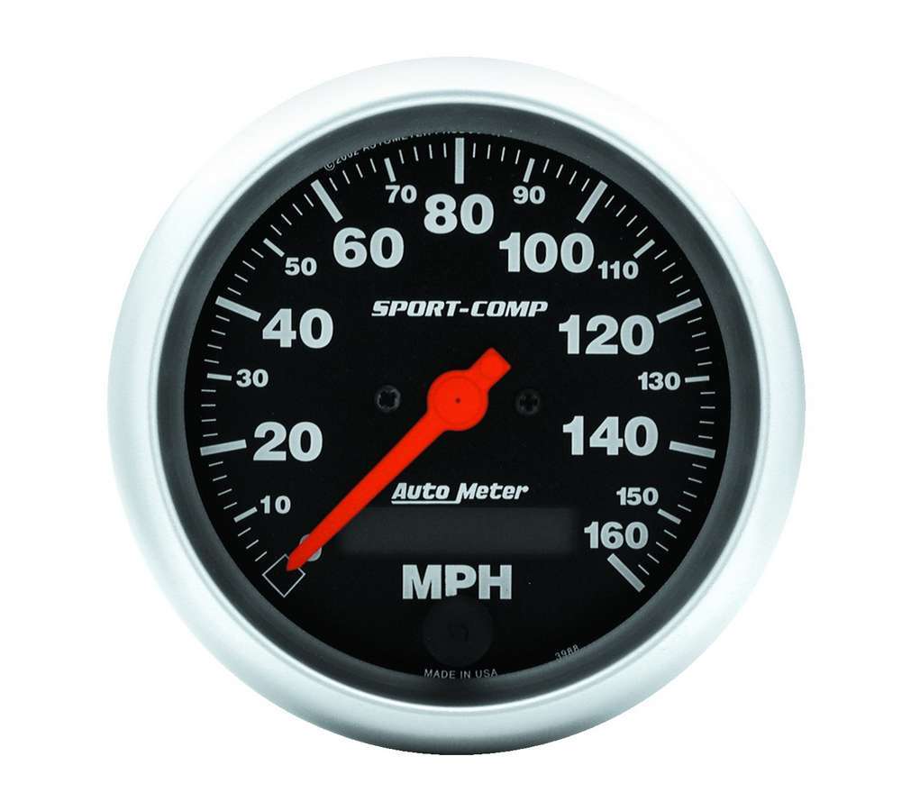 AutoMeter Speedometer Gauge 3-3/8in S/C Electric Speedo - 160MPH 3988