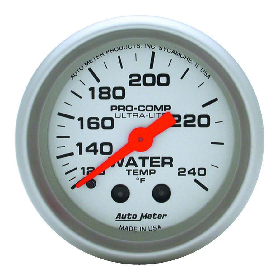 AutoMeter 2-1/16in U/L Water Temp Gauge 120-240 4333