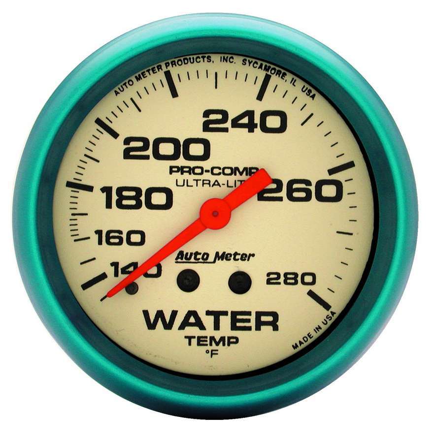AutoMeter 2-5/8 Ultra-Nite Water Temp Gauge 140-280 4535