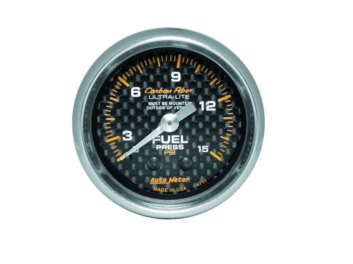 AutoMeter Fuel Pressure Gauge C/F 2-1/16in Fuel Press. Gauge 0-15PSI 4711