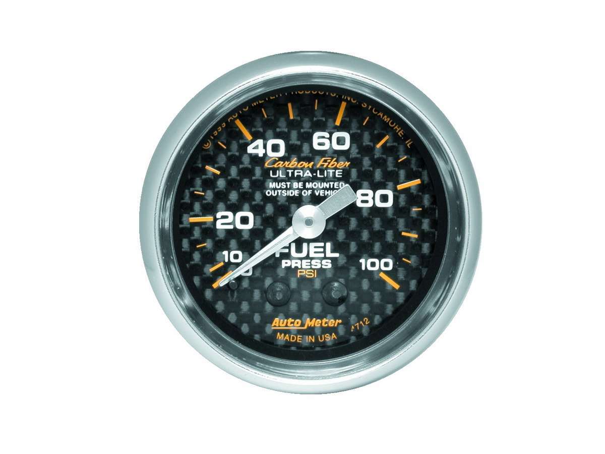 AutoMeter Fuel Pressure Gauge C/F 2-1/16in Fuel Press. Gauge 0-100PSI 4712
