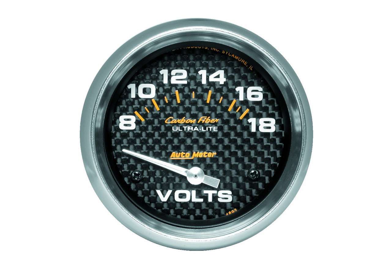 AutoMeter Voltmeter Gauge C/F 2-5/8in Voltmeter 8-18 Volts 4891