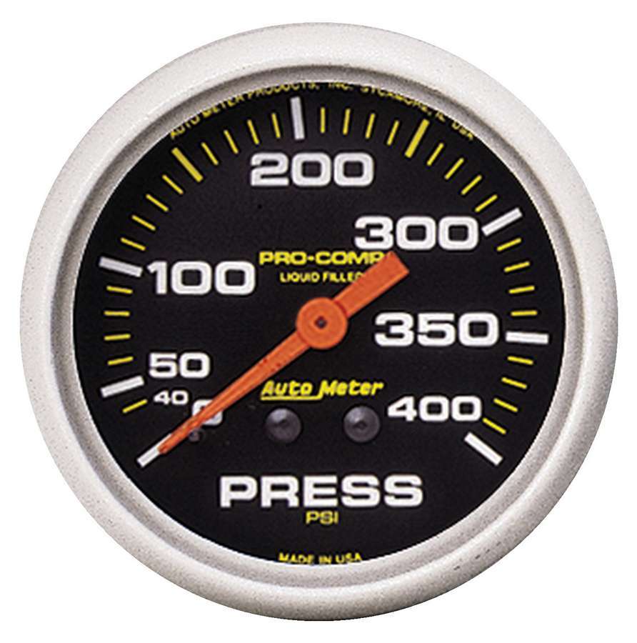 AutoMeter Multi-Purpose Gauge 2-5/8 P/C Pressure Gauge 0-400psi 5424