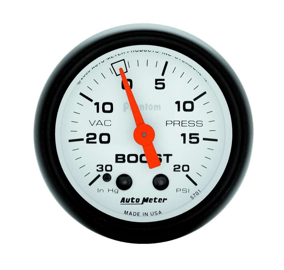 AutoMeter Boost Gauge 2-1/16in Phantom Boost / Vacuum Gauge 5701