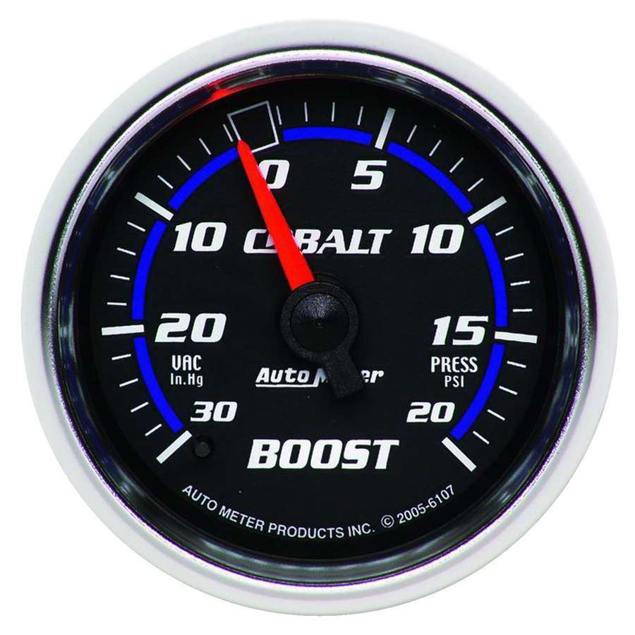 AutoMeter Boost Gauge 2-1/16in C/S Boost/Vac Gauge 30in HG/20psi 6107
