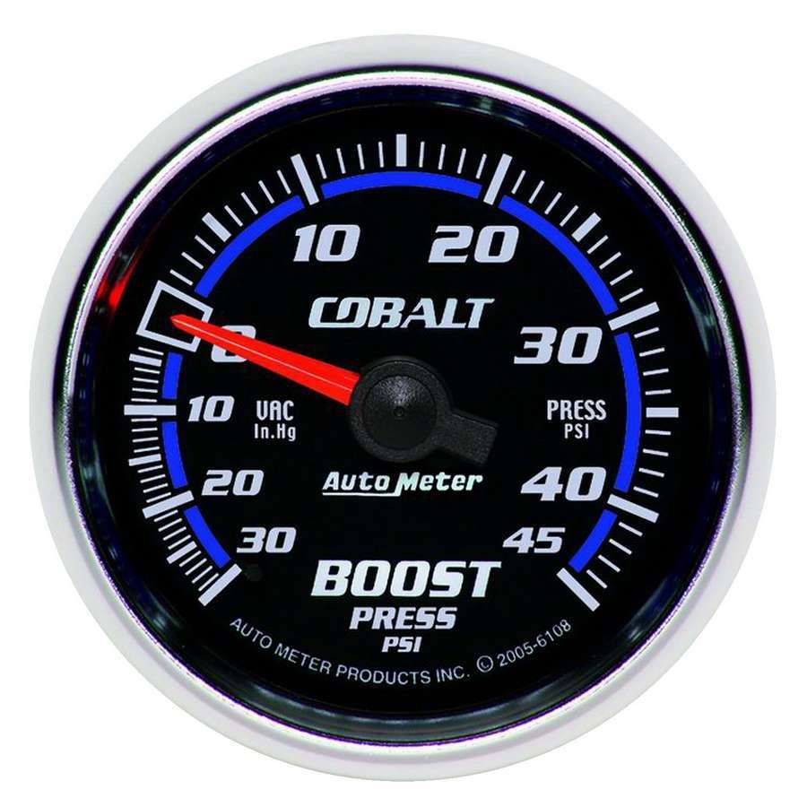 AutoMeter Boost Gauge 2-1/16 C/S Boost/Vacuum Gauge 30/45 6108