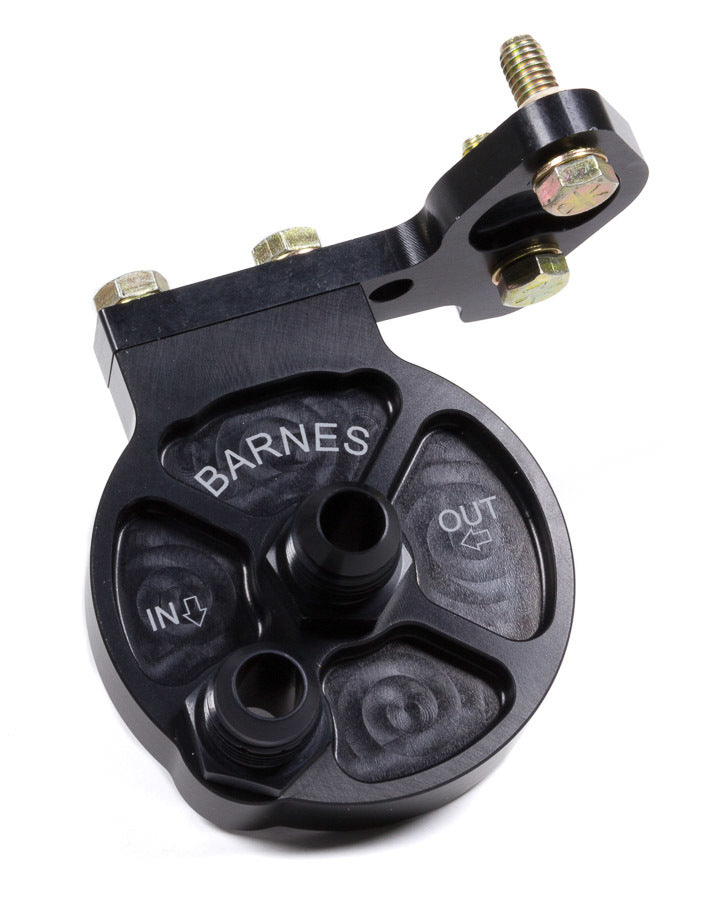 Barnes Systems Automotive Hardware Billet Oil Filter Mount Front Mount -10 Fittings 8930-10