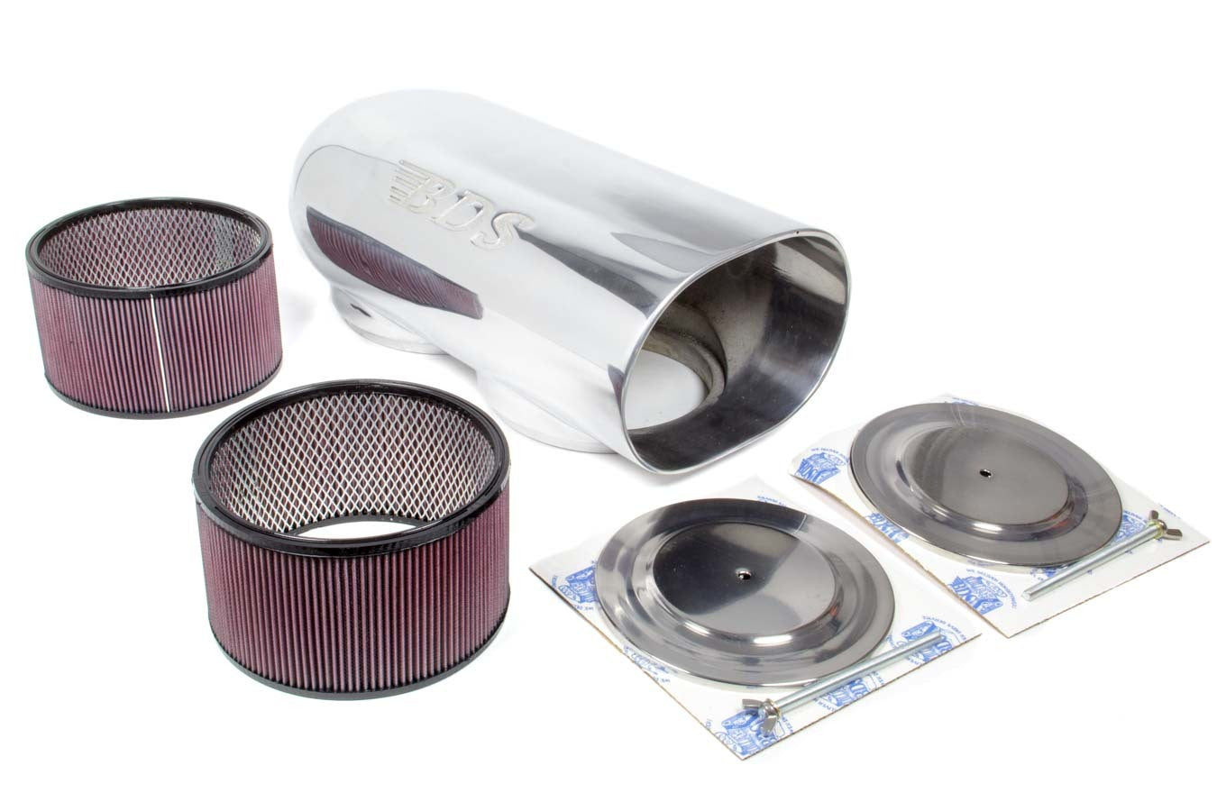 Blower Drive Service Cold Air Intake Kit Dual Dominator Scoop w/ Filters - Polished SC-9003