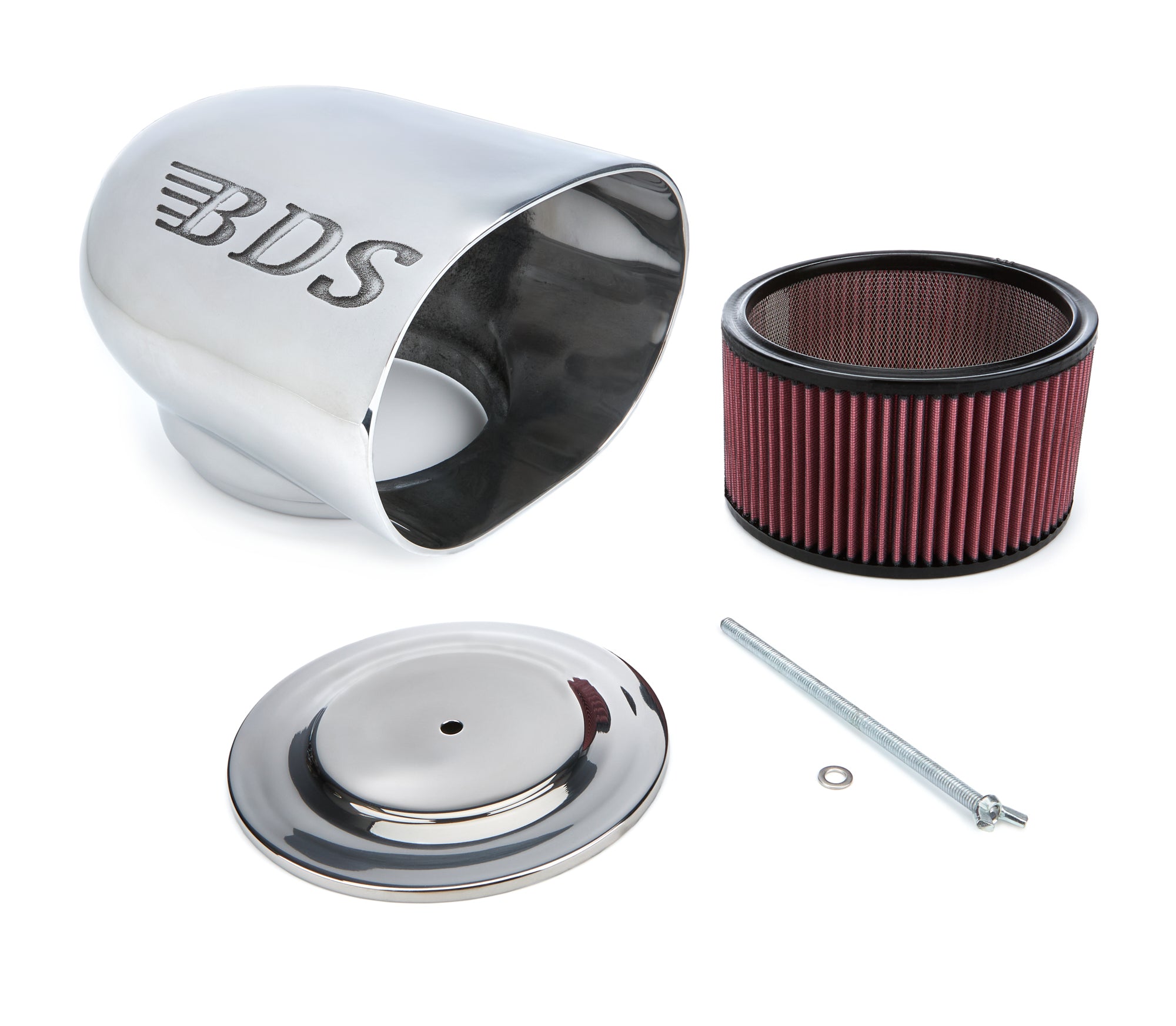 Blower Drive Service Cold Air Intake Kit Single Dominator Scoop Polished w/Filter SC-9006