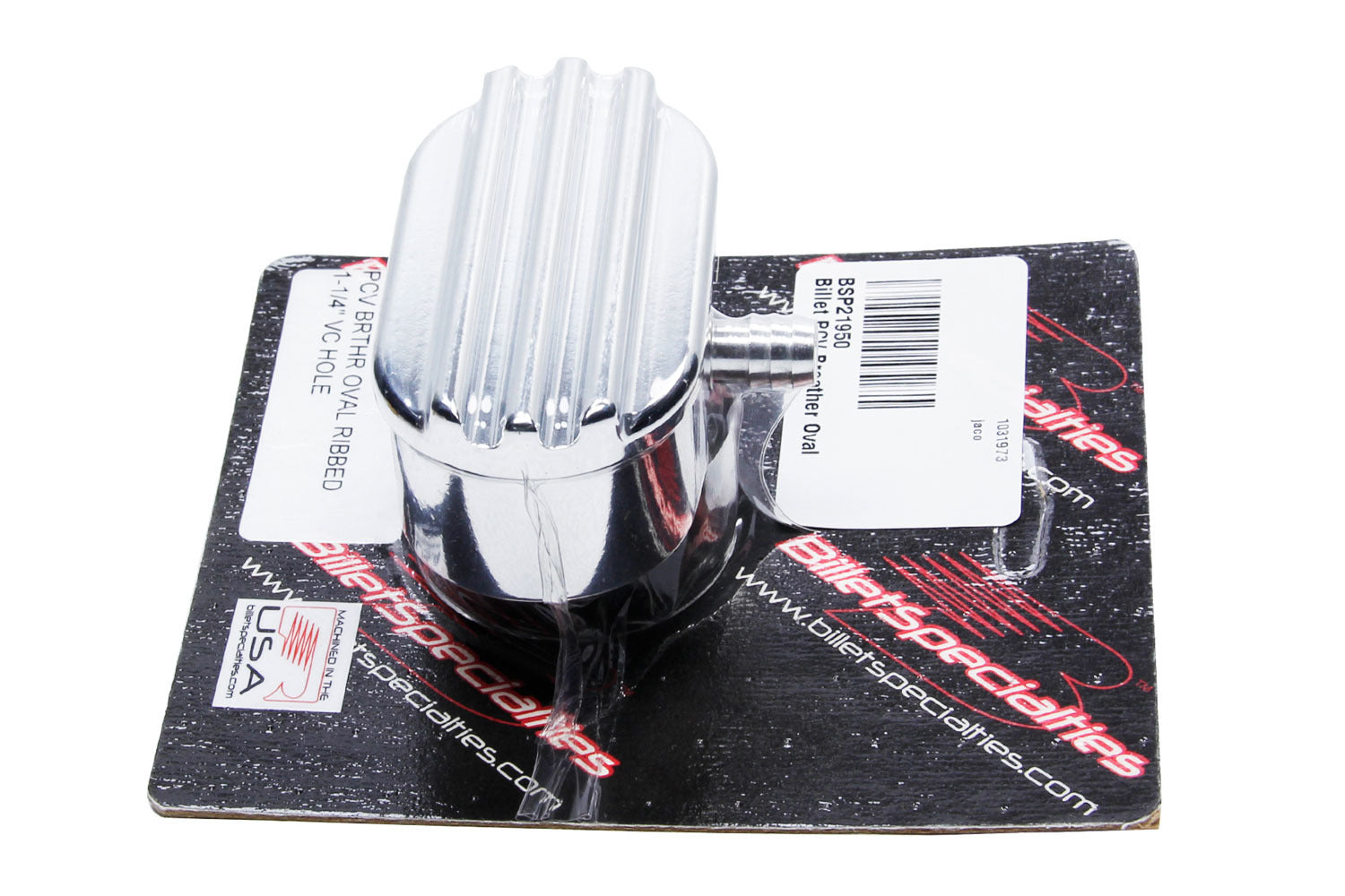 Billet Specialties Billet PCV Breather Oval Ribbed 1-1/4 in VC Hole 21950
