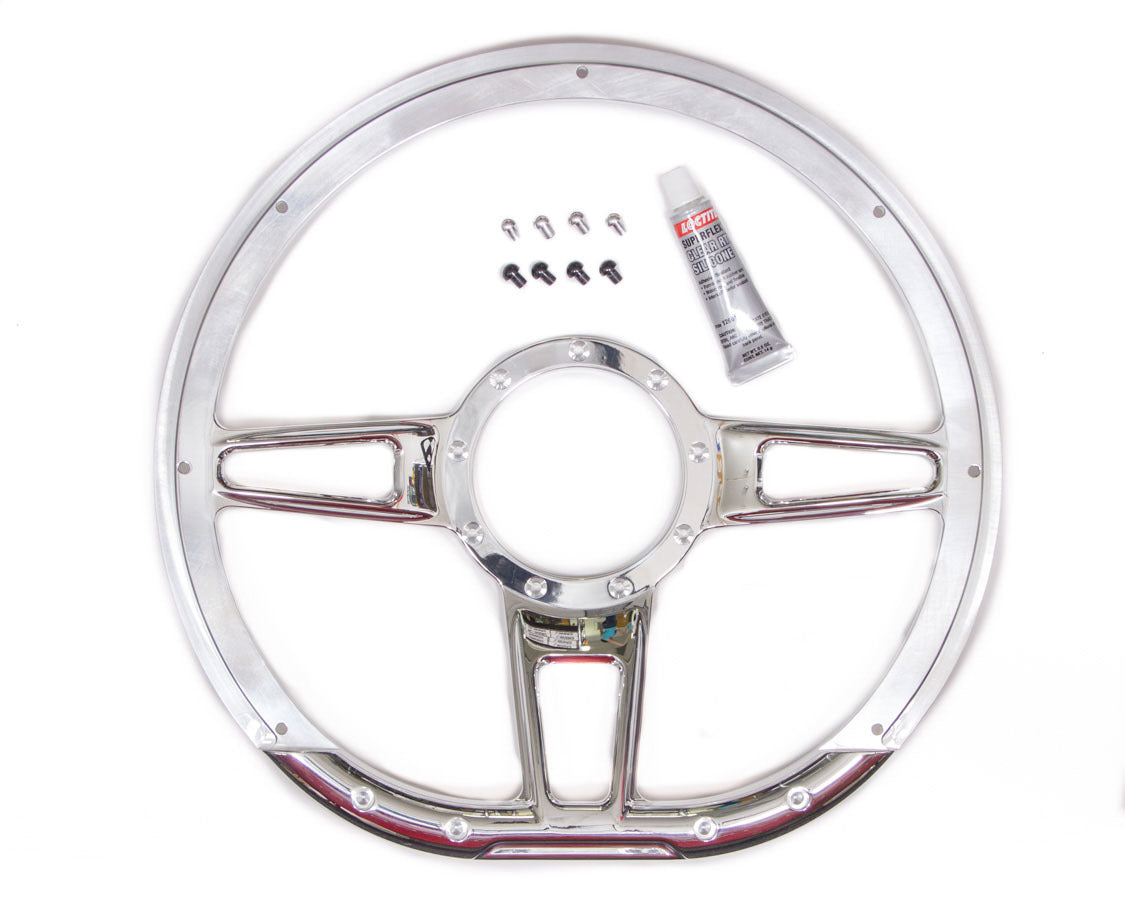 Billet Specialties Steering Wheel Formula D-Shaped 14 in Polished 29409