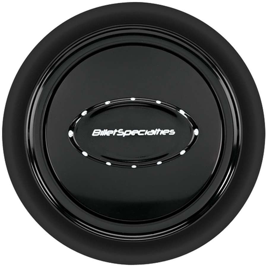 Billet Specialties Horn Buttons Horn Button Smooth Black Anodized 32729