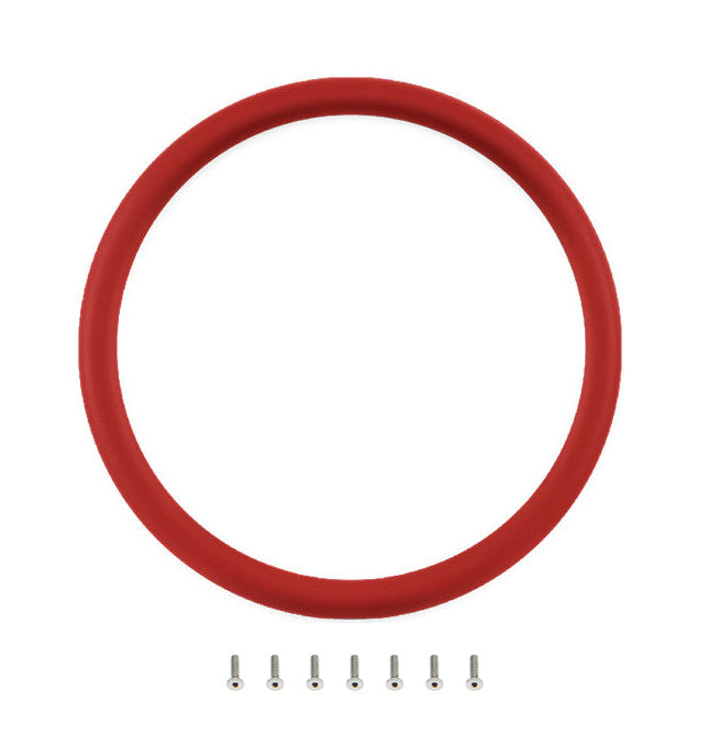 Billet Specialties Half Wrap Ring 15.5in Red Leather 33005