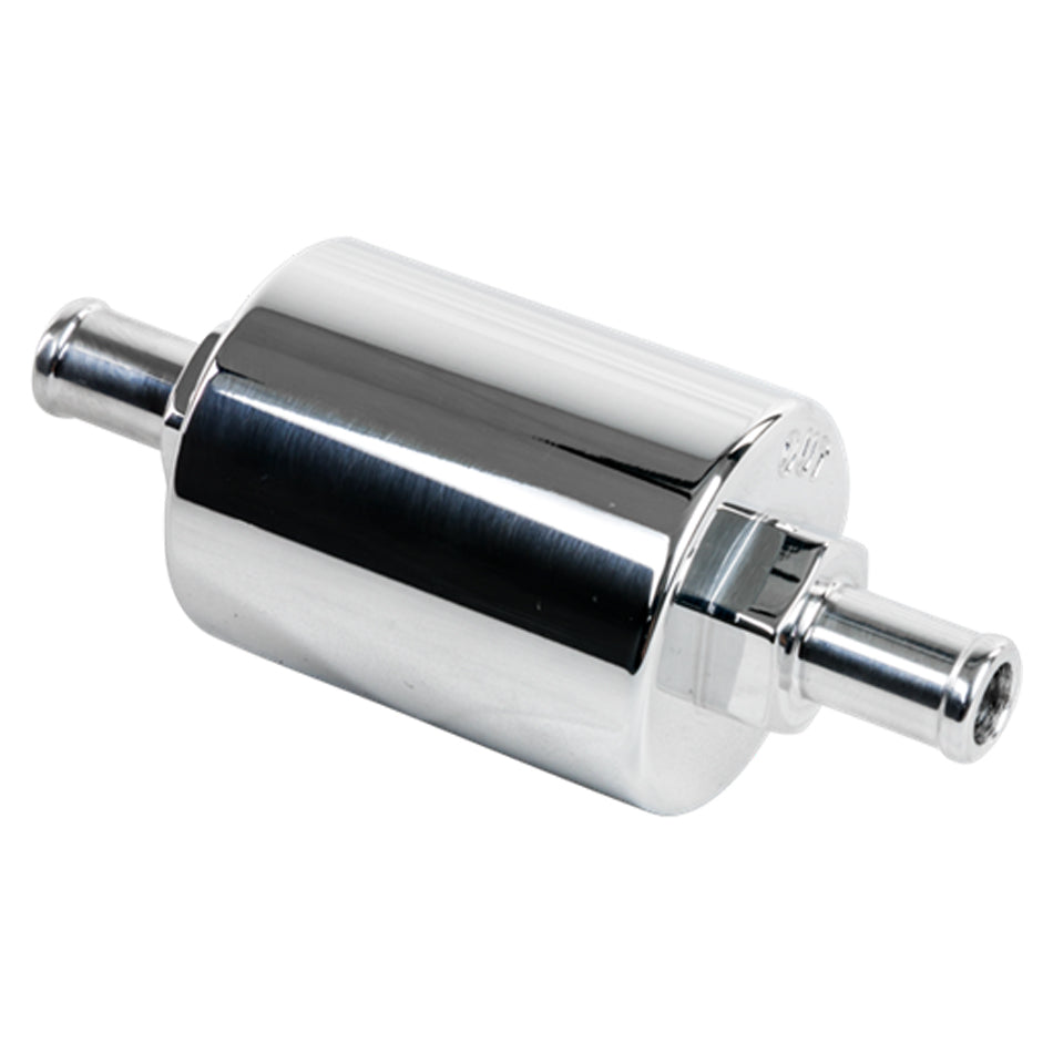 Billet Specialties In Line Fuel Filter 3/8 in Barbed Polished 42130