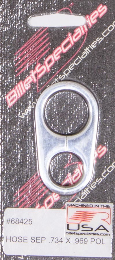 Billet Specialties Hose Separator .739x.969 -Polished 68425