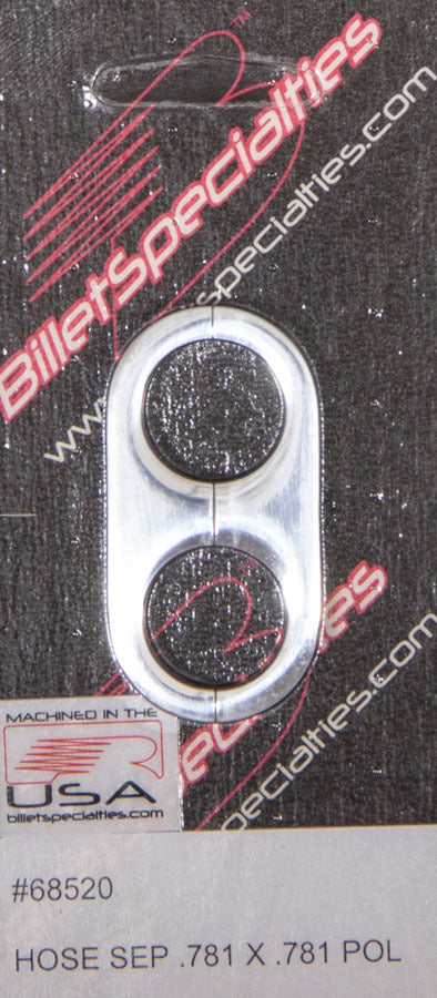 Billet Specialties Hose Separator .781x.781 -Polished 68520