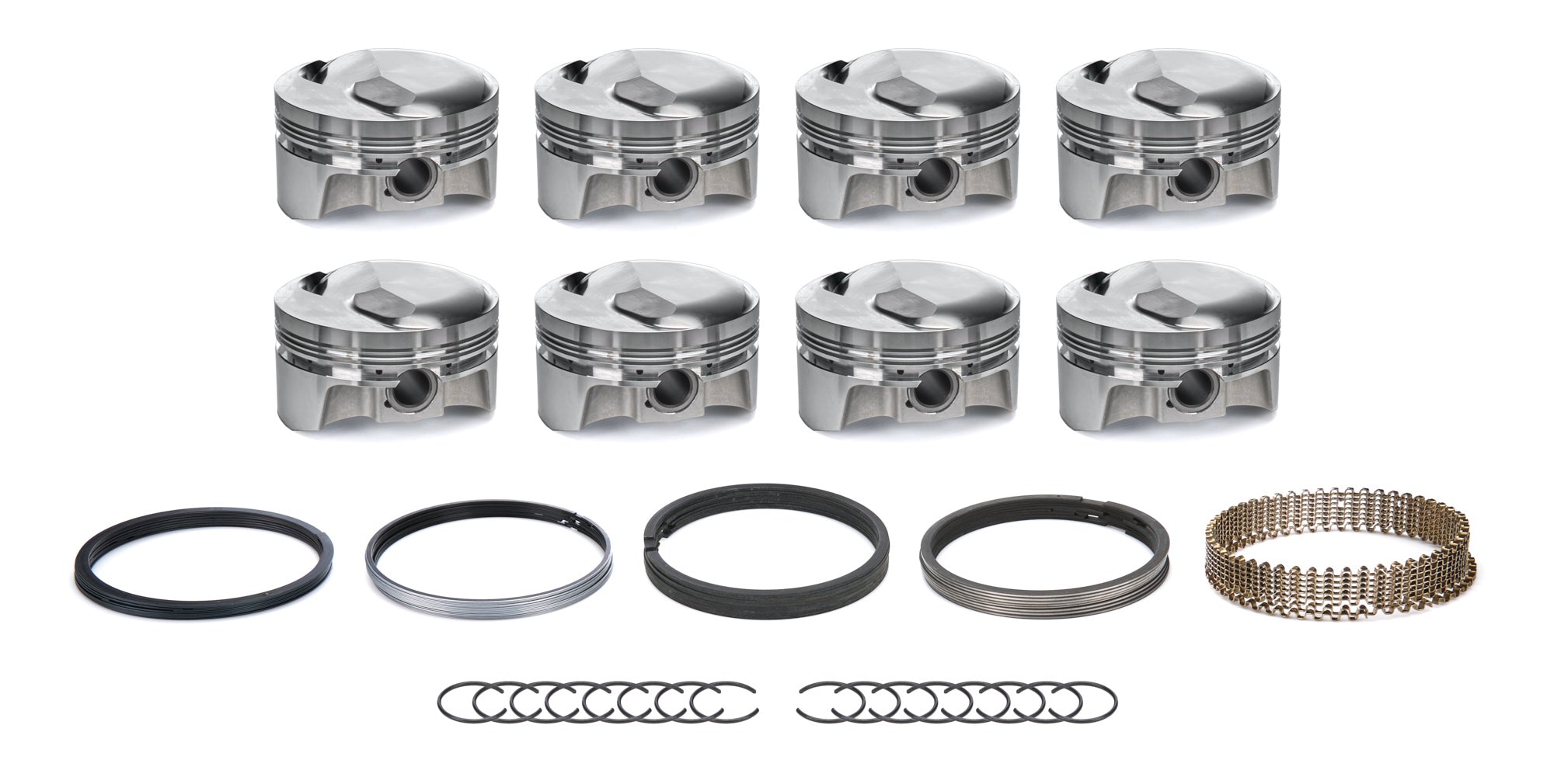 Bullet Series BBC Dome Piston Set w/Rings 4.280 Bore BBC5110-030-SET