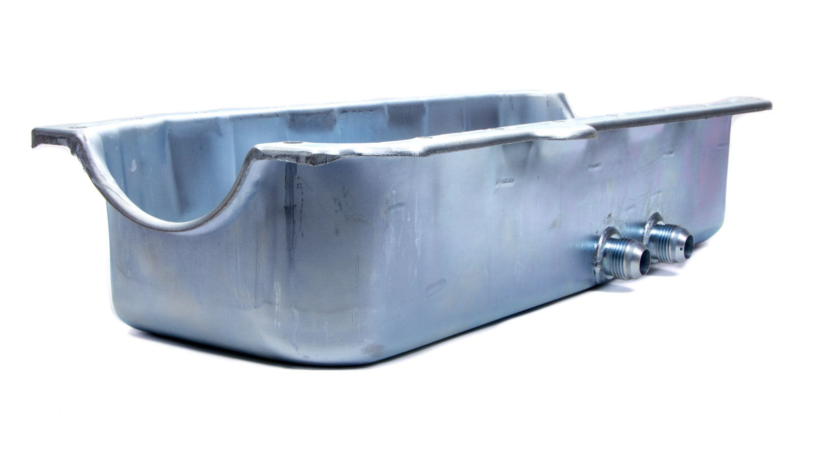 Champ Pans CP150R12 Engine Oil Pan, 4.5 in Deep, Two 12 AN Male Passenger Side Pickups, Steel, Zinc Plated