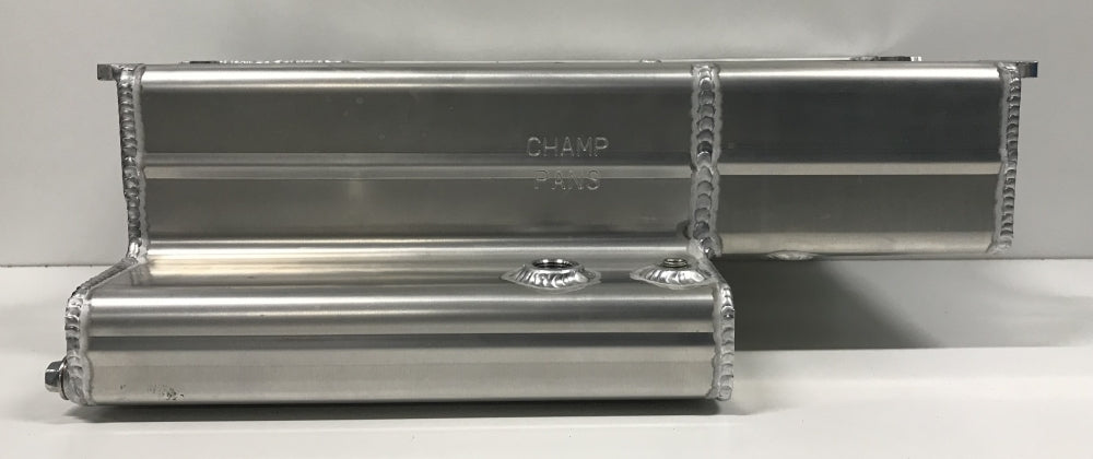 Champ Pans PRO1106KO Engine Oil Pan, Rear Sump, 8 qt, 6.5 in Deep, Aluminum, Natural