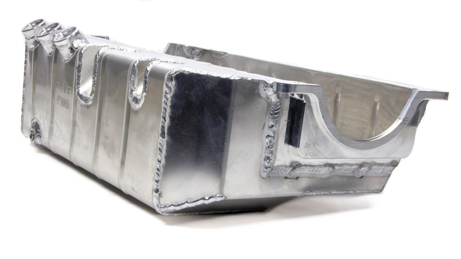 Champ Pans PRO171R3 Engine Oil Pan, Dry Sump, 6 in Deep, Three 13 AN Male Passenger Side Pickups