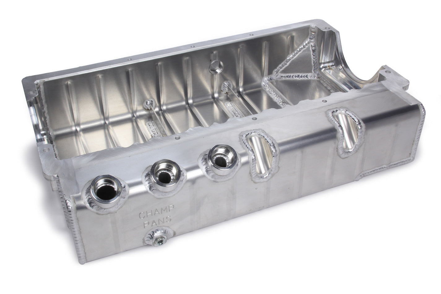 Champ Pans PRO182R3A Engine Oil Pan, Pro Series, Asphalt Circle Track, Three 12 O-ring Ports Top Passenger Side