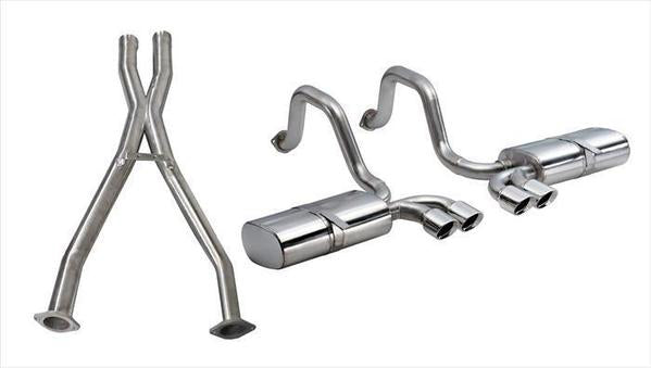 Corsa Performance 2.5 in Cat-Back Dual Rea r Exit with Twin 3.5in P Exhaust System 14111CB
